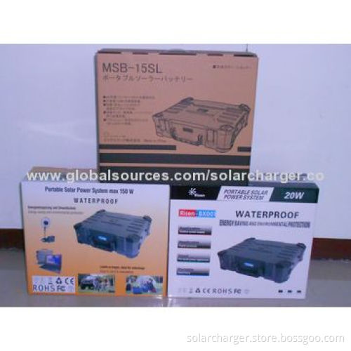 Portable Solar Power System Case with 100V AC or 12/5V DC Voltage